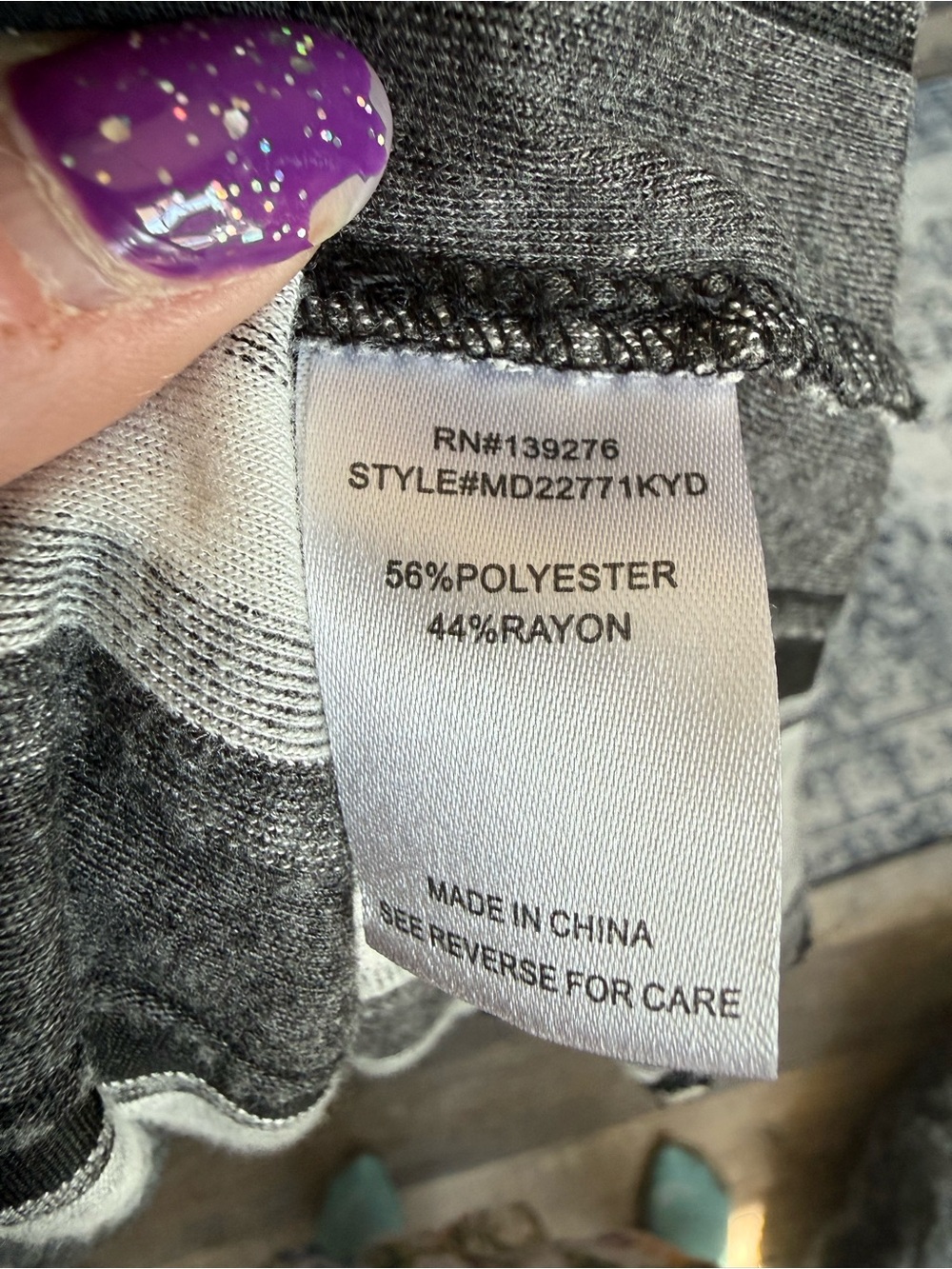 Striped Open-Front Cardigan Wrap - Black & White - Picture 6 of 6
